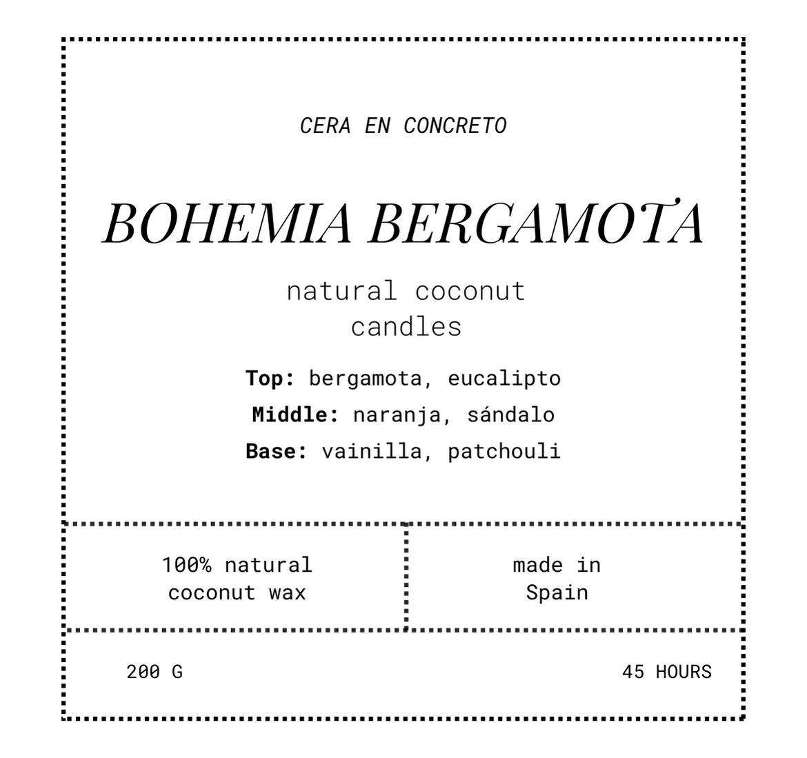 Bohemia Bergamota - Vela Aromática 200g