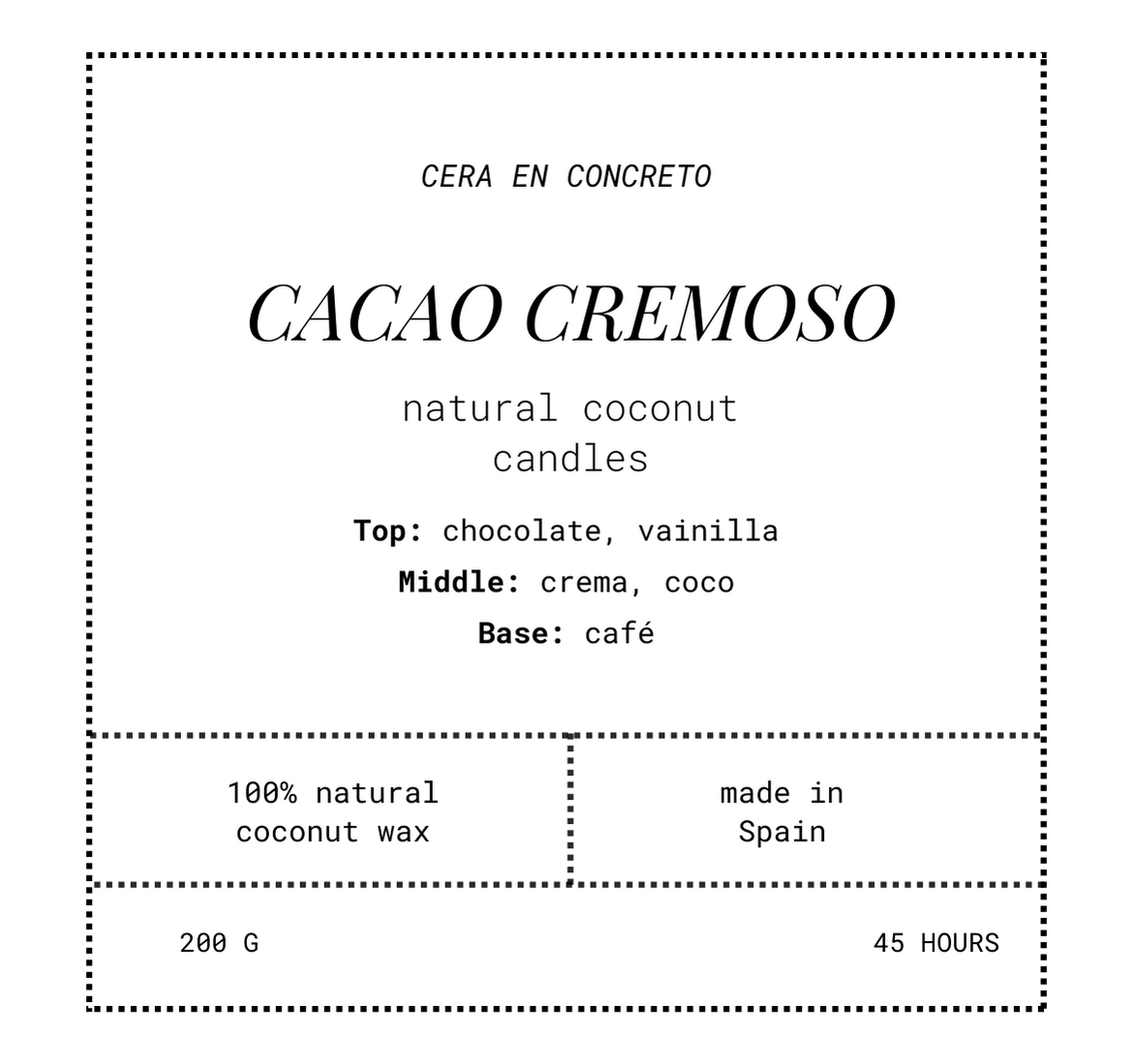 Cacao Cremoso - Vela Aromática 200g