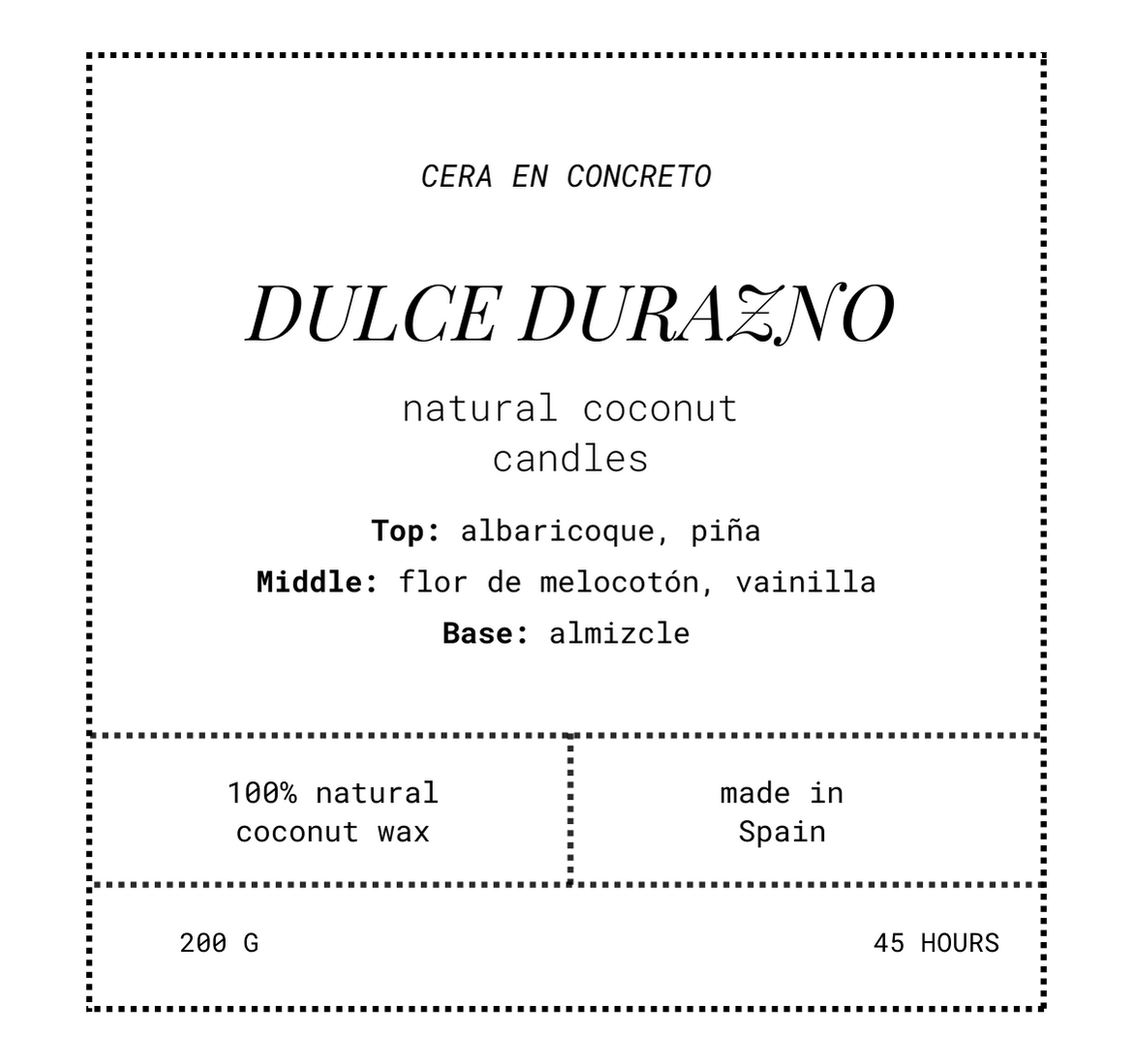 Dulce Durazno - Vela Aromática 200g